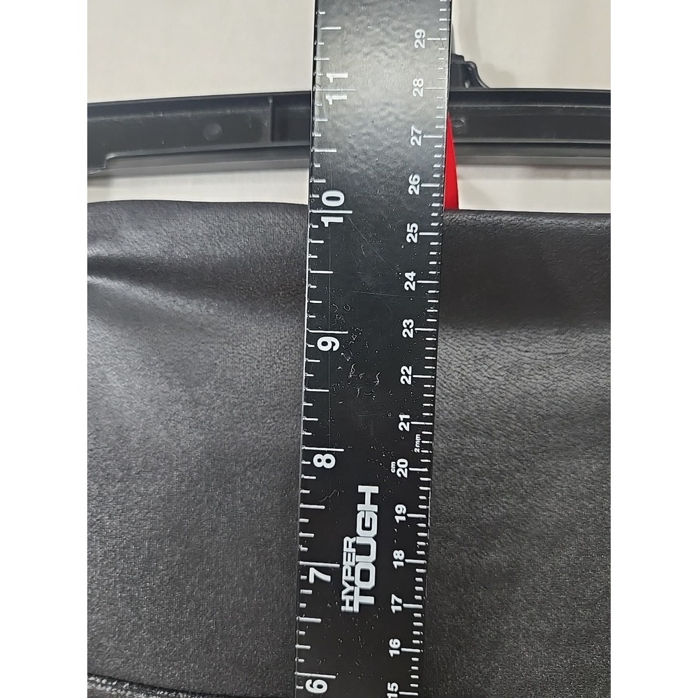 SPANX Faux Leather Leggings Solid Black Women's Size L Stretch Mid Rise - Picture 9 of 10